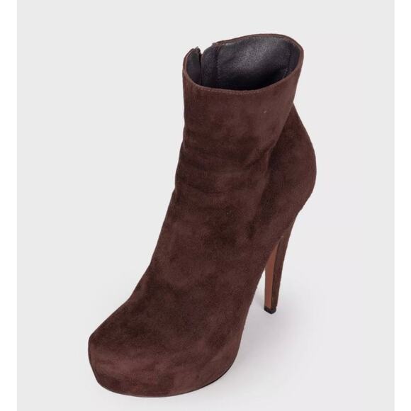 Alaïa Dark Brown Suede Ankle Boots - Size 39 - Picture 3 of 5